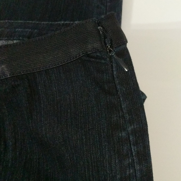 𝅺T Tahari Dark Wash Side Zip Ankle Zip Skinny Jeans - size 26 - Picture 4 of 7